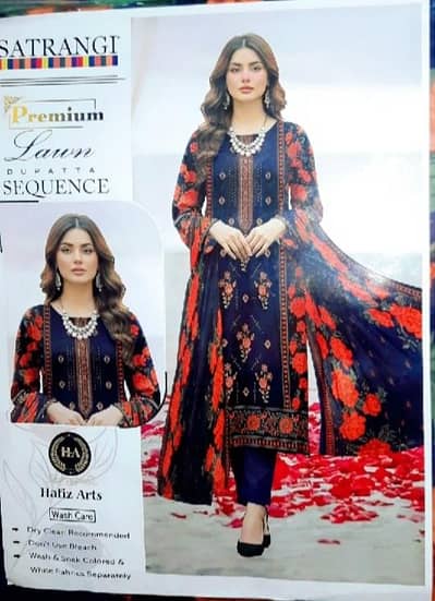 Printed and Embroidered Lawn Suit