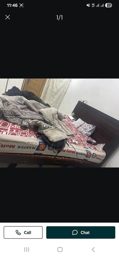 wooden king size double bed