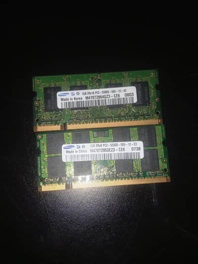 Samsung pc2 1gb ram 2 pieces