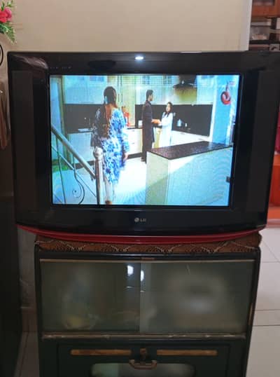 LG Television for Sale (29 inches screen) + TV trolley included