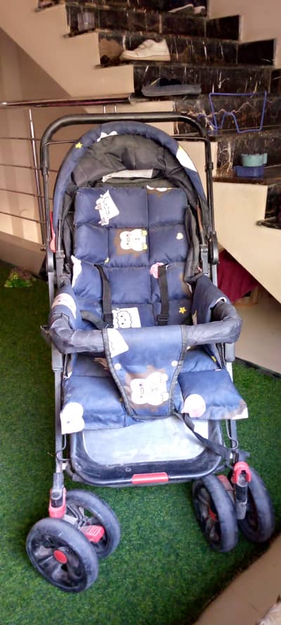 Navy blue Pram