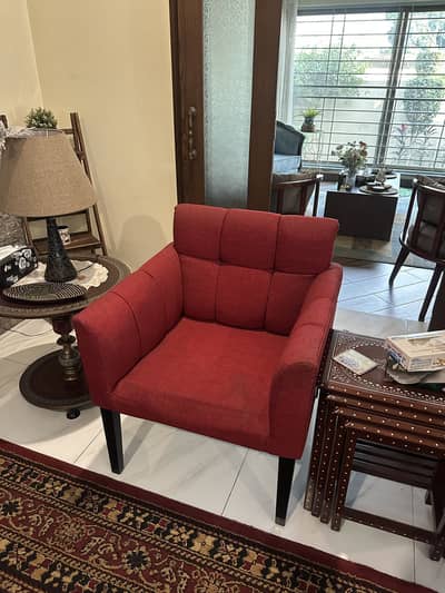 Interwood Red Sofa chairs - 2 pieces