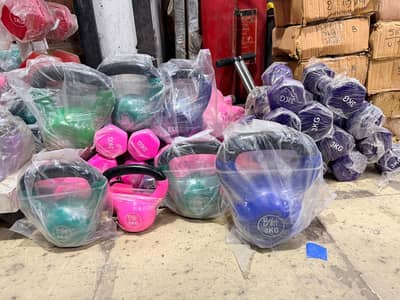 Kettlebells|Dumbbells|Colourfull Kettle Bell|All size available|