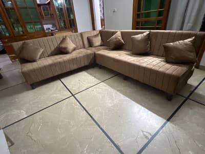 L shaped brand new sofa kam bed