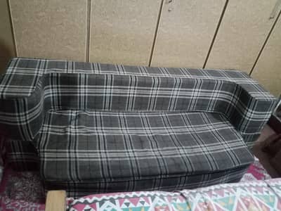 sofacombed and leather sofa and two tables and wood sofa for sale