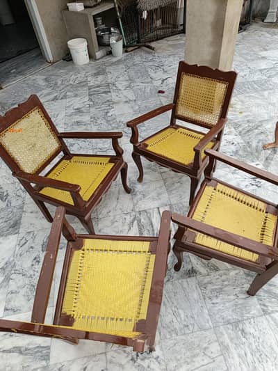 Shesham Wood 4 Chairs New Condition | Contact:03007936192