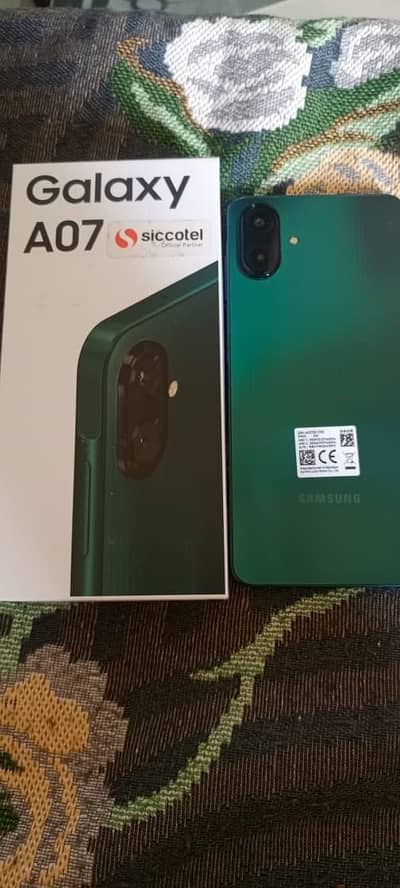 brand new mobile Samsung a07 only box open full warranty used one day