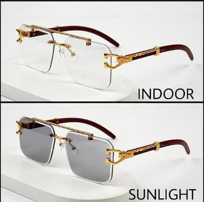 Luxury Cheetah Style Transition Photochromic Sunglasses