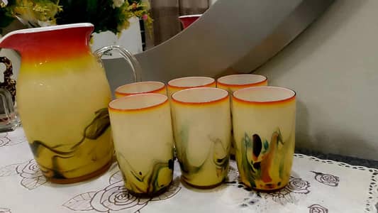 Brand New  Imported Marble Water Jug Set and Sweet Dish Set