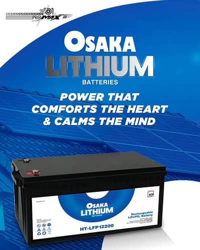 Osaka Lithium Batteries, 5.26KW, 100Ah, 5 year warranty
