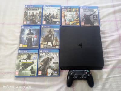 PS4 Slim 500GB (UK Version) + 11 Games – Great Condition