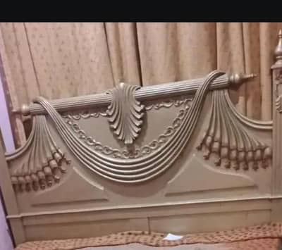 wooden king bed