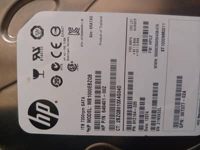 HP 1TB Hard drive