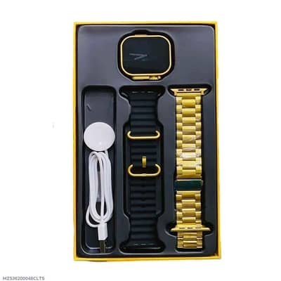 HK 9 Ultra Smart Watch Golden Edition With Infinite Display