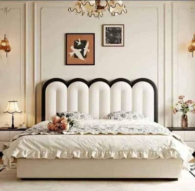 new bed/ double bed/ wooden bed/