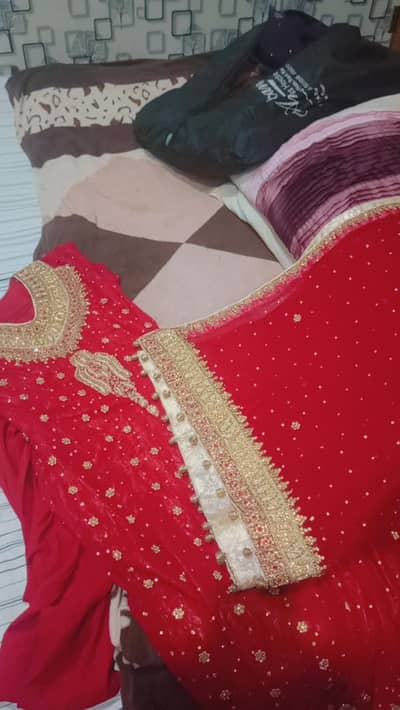 bridal maxi  with heavy dupptta