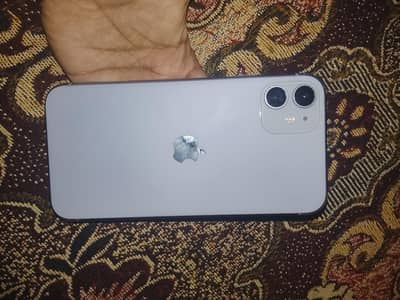 iphone 11 long time battery , in purple shade.