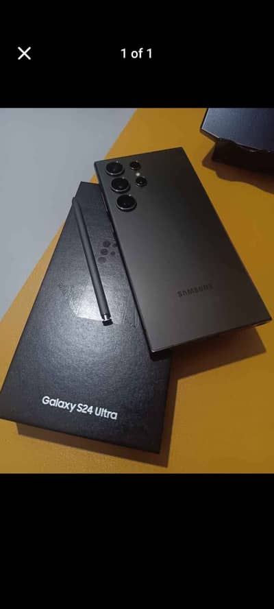 Samsung Mobile S24 Ultra with box 12gb 512 pta approved