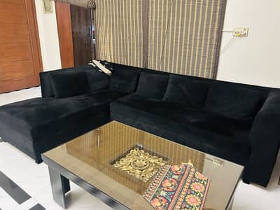 L shaped sofa set with chairs
