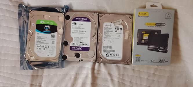 6,4 & 500 GB HDD 256 GB ssd