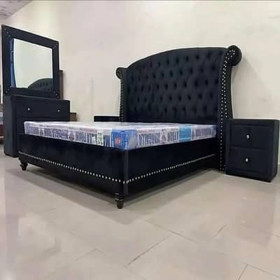 Bed /Poshish Bed /Double Bed/king Size Bed/Bed Dressing Side Table
