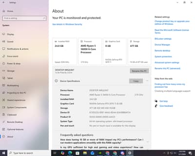  Gaming PC for Sale - 5600X, 24GBDDR4 RTX 3070 Ti Founders Edition