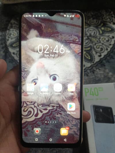 with box and  a charger  and  percent original everything all okay