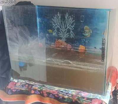 Aquarium 2.5 x 1.5 in size Urgent sale with complete setup