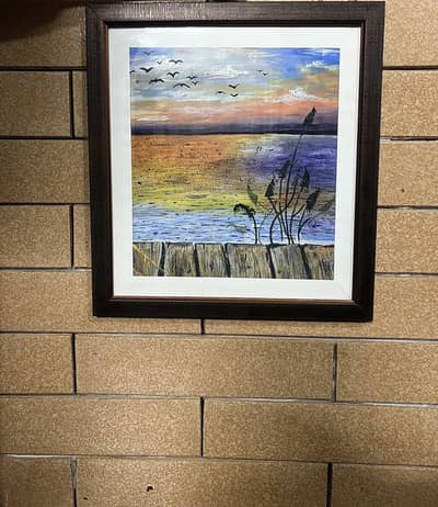 Golden Dawn by the River - Painting