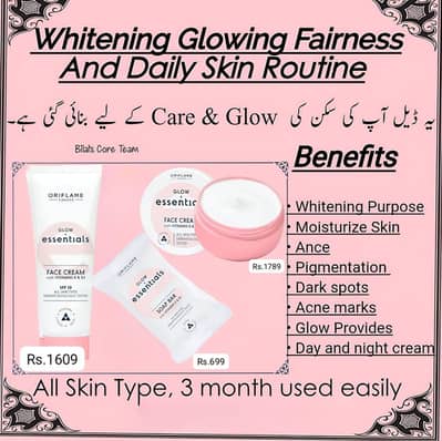 products for skin that gives a  glow  with vitamin b3and e