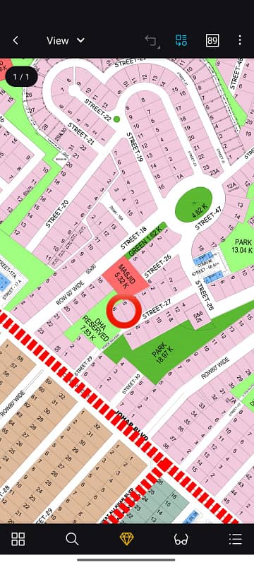 Pair Plot For Sale in DHA 5 with 16 Marla Extra Land