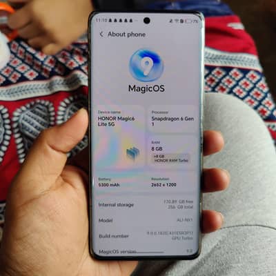 honor magic6 lite 8/256 turbo ram