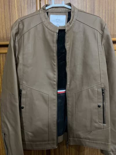 Coffee Brown Leather jacket for 12-14 year old kids