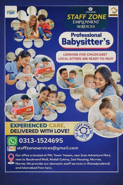Babysitter | Nanny's | CareTaker | maids | Housekeeper | nurses