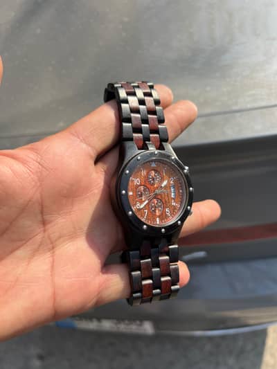 Stylish Wooden & Metal Watch - Urgent sale