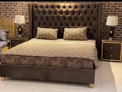 bed /double bed/king size bed set/bedroom furniture/bridal set/woo