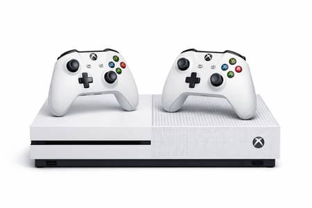 Xbox One S with 2 original wireless Controllers and original Games