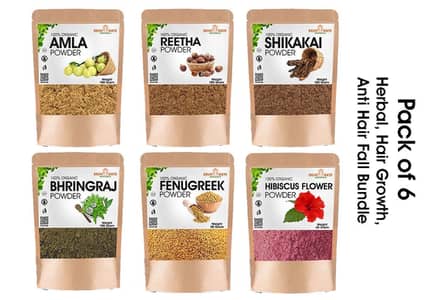 PACK OF 6 HAIR CARE PACKS 100% NATURAL