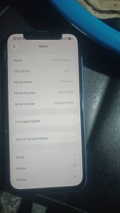 IPHONE 13 WITH BOX 128GB LUSH CONDITION FACTORY UNLOCK