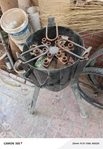 samosa  frying setup saman