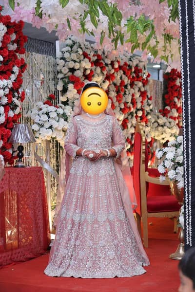 Ideas Brand Heavy Bridal Maxi (Walima Dress) - Tea Pink