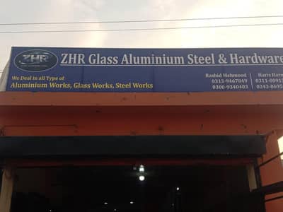 ZHR aluminum/glass work shop and shop