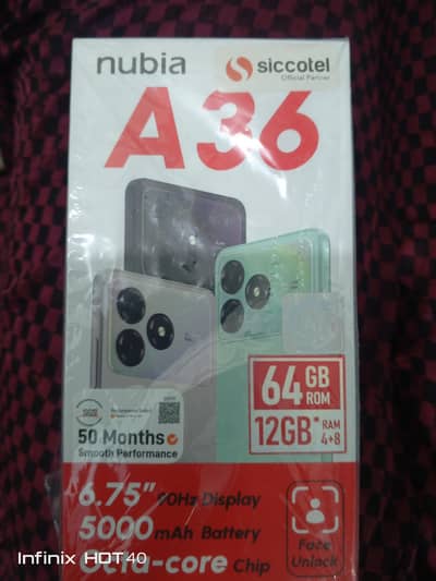 ZTE Nubia A36 open box new