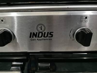 5 burner double glass door baking stove