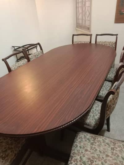 Dinning table with 10 seating chair