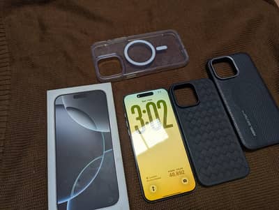 iPhone 16 Pro Max 256GB White Titanium 98% Battery Warranty June 2026