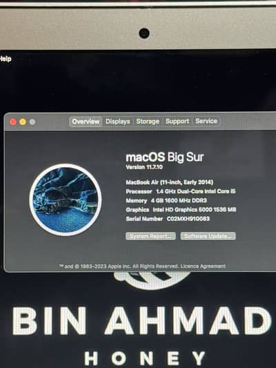 macbook Air 2014 4gb ram 128gb ssd