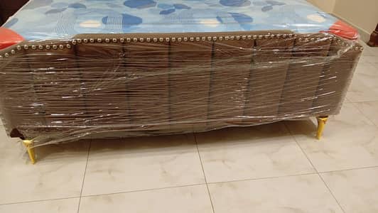 Bed for. sale, brown colour brand new.