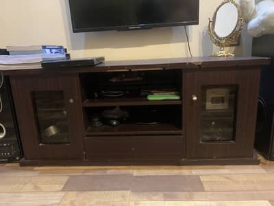 Brown console wooden
