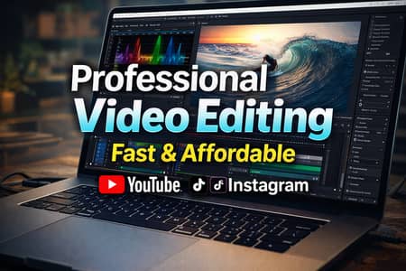 Professional Video Editing – YouTube/TikTok/Instagram